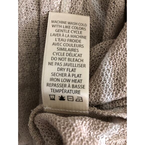 Max Studio London Women's Medium Drop Shoulder Stripe Top Tan NEW - Picture 7 of 7